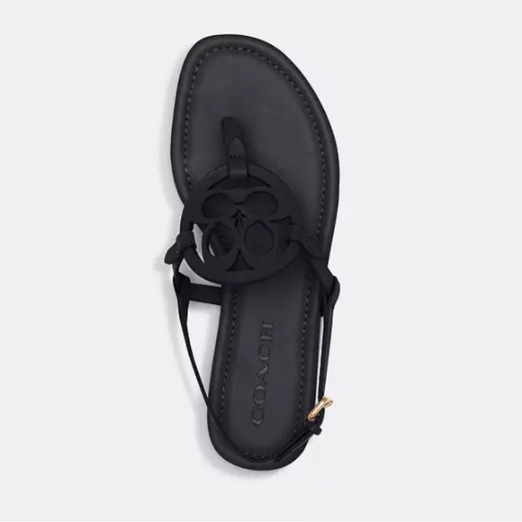 Coach Black Jaci Sandals Size 8 - Picture 5 of 6